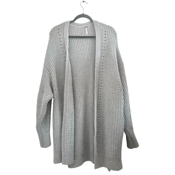 Free People Gray Nightingale Cardi GUC - Picture 4 of 6